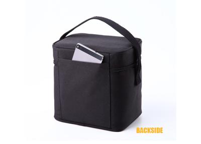 China Black Lunch Cooler Bags For Adults , Refrigerated Lunch Bag Customized Logo for sale