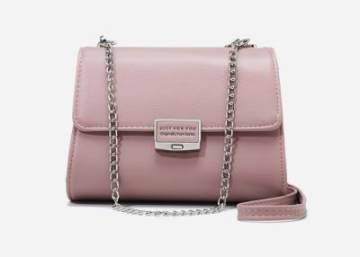 China Classy Women Mini Chain Shoulder Bag Pu Leather Material 16 * 12 * 7cm With Buckle for sale