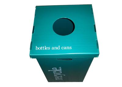 China Recycling Waste Bin Foldable PP Corrugated Box for sale