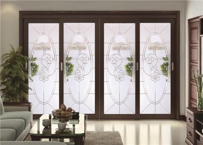China Custom Stained Patio Sliding Doors , 19-22 Mm Double Sliding Glass Panels for sale