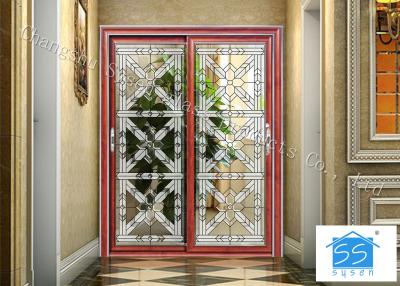 China Building Clear Beveled Glass Window Panels  / Door Acid Etched Sound Insulation for sale