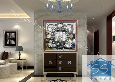 China Floss-dekoratives Badezimmer-Fenster-Glas-Sondergröße-Bann-Spiegel-Muster zu verkaufen