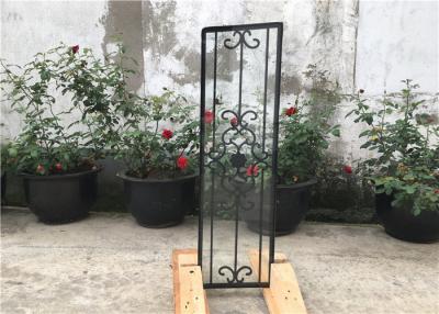 China Square Top Eyebrow Wrought Iron Glass Galvanized Steel Anti Rusting for sale