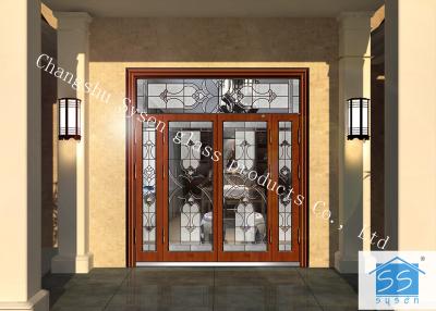 China Hollow Insulated Privacy Decorative Panel Glass Red Copper Thickness 25.4 MM for sale
