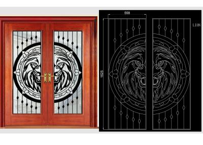 中国 ドアの懸賞競技会のための装飾的な錬鉄ガラスは形づいた22*64inchサイズを満たしました 販売のため