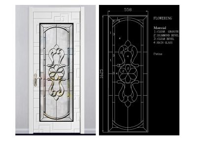 China Theft Proof Bevel Translucent Stained Glass Window Panels 10 Years Warranty for sale