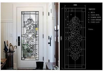 China Los paneles ahorros de energía de la ventana de cristal del arte decorativo, hojas bordadas del vidrio del embutido en venta