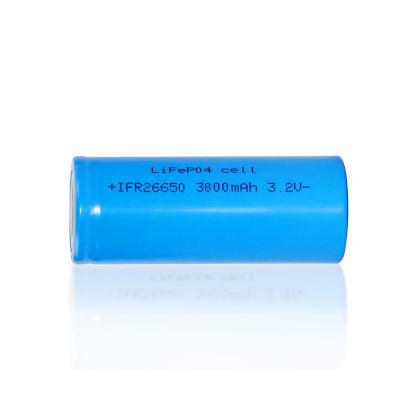 China densidad de energía de la batería de las pilas de batería 135Wh/Kg de 3.2V 3800mAh 3C IFR26550 LiFePO4 en venta