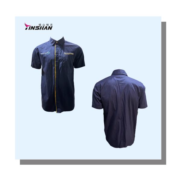 Quality Black Work Shirts Polyester Uniform Cotton Workwear with Generous Abrasion for sale