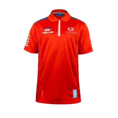 China Custom Print Wicking Breathable Sports Polo Shirt with Personalised Design Zipper for sale