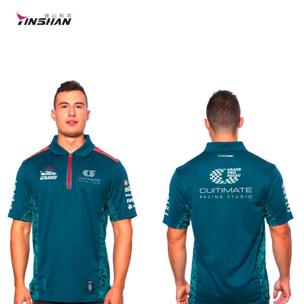 Quality Customized Printing Methods Soft Cotton Poly Motorcycling Racing Car Men's Polo for sale