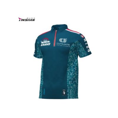 China All Over Print Racing Teamwear Polo Shirt for Men OEM Designs  S/M/L/XL for sale