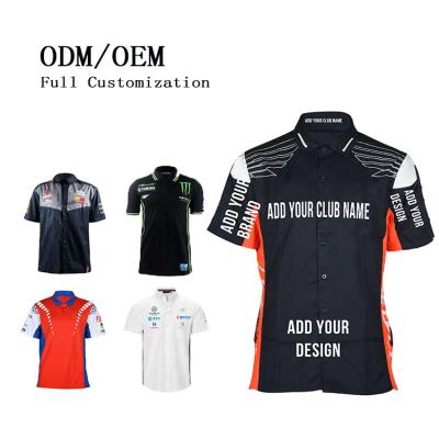 China Custom Team Name Sportswear Racing Off-Road Pit Crew Men's Short-Sleeved Clothing for sale
