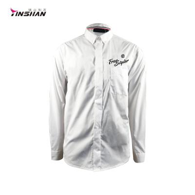 China Polyester Custom Teamwear Printed Cycling Long-sleeved Shirts in White for sale
