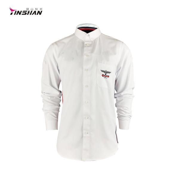 Quality Polyester Custom Teamwear Printed Cycling Long-sleeved Shirts in White for sale