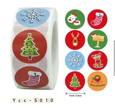 China ODM Merry Christmas Printing Label Stickers Matte Lamination for sale
