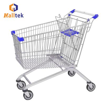 China 180L Metal Shopping Trolley Cart For Supermarket 100KGS Load for sale