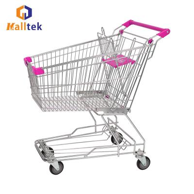 China 100L Stable Asian Supermarket Shopping Trolley For Convenience Store for sale