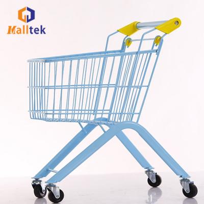 China Fashion Supermarket Mini Toy Shopping Trolley 50KG Loading for sale
