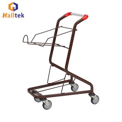 China Double Layer Supermarket Shopping Trolley For Grocery 100KG Capacity for sale