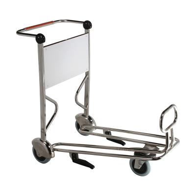 China Customized Stainless Steel Airport Luggage Trolley 250kgs Airport Baggage Cart for sale