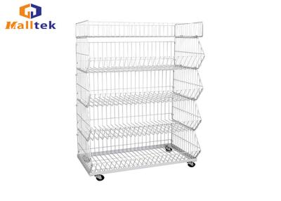 China Folding Steel Stackable Wire Drawers Colorful Durable Wire Stacking Bins for sale