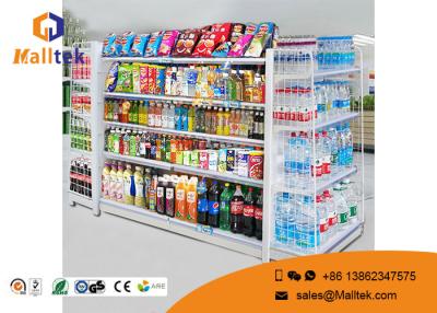 China Adjustable Color Supermarket Gondola Shelving Strong Construction Capacity for sale