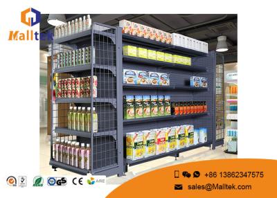 China Retail Store Supermarket Gondola Shelving Double Sided  Metal Pegboard for sale