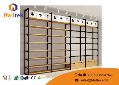 China Cosmetic Boutique Wooden Display Shelves Wood Store Fixtures Flooring Stand for sale