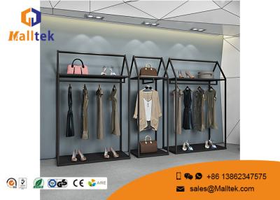 China Metal Retail Garment Racks And Displays Wall Mounted Store Decoration for sale