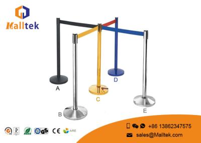 China Stainless Steel Retail Shop Fittings Retractable Belt Crowd Control Queue Stand Barrier for sale