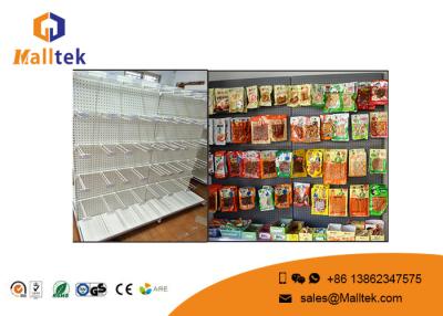 China Commercial Perforated Supermarket Gondola Shelving Double Sided For Shopping Mall for sale