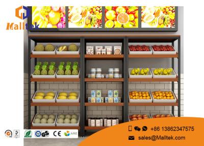 China Eco - Friendly Wood Gondola Shelving Wooden Shop Shelving Customized Color for sale