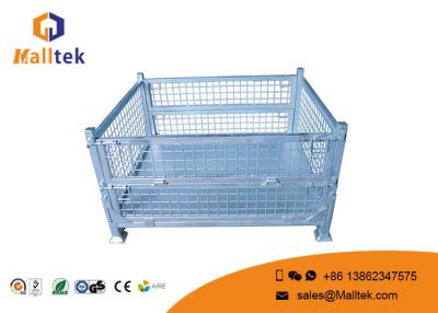 China Molded Rolling Stackable Pallet Containers Lockable Stainless Steel Material for sale