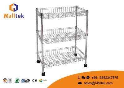 China Chrome Plated Customized Wire Rack Shelving For Industrial Warehouse Storage for sale