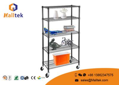 China Movable Adjustable Wire Storage Shelve Powder Coating 6 Tier Heavy Duty for sale