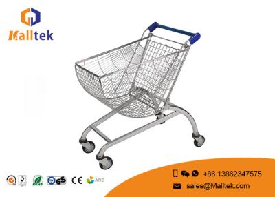 China Carrinhos de compras redondos da loja e do supermercado do metal da forma da cesta com criança Seat à venda