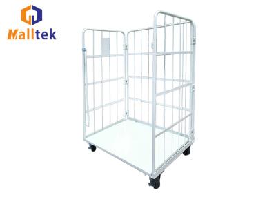 China 500kgs Supermarket Collapsible Roll Cage With Shelves for sale