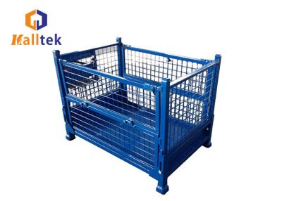 China Collapsible Stainless Steel Wire Mesh Pallet Cages For Supermarket for sale