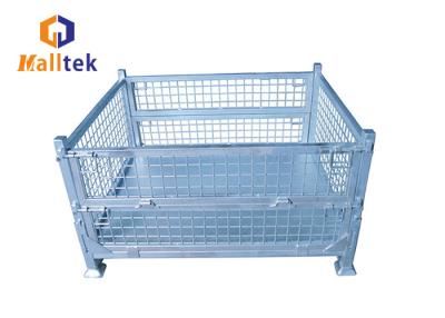 China Stacking Collapsible Welded Wire Mesh Warehouse Storage Container for sale