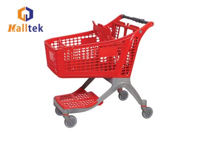 China 80kgs Load Plastic Supermarket Mesh Shopping Cart for sale