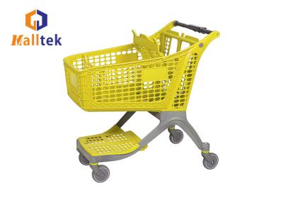 China Poly Plastic Unfolding Grocery Shopping Trolley For Supermarket for sale