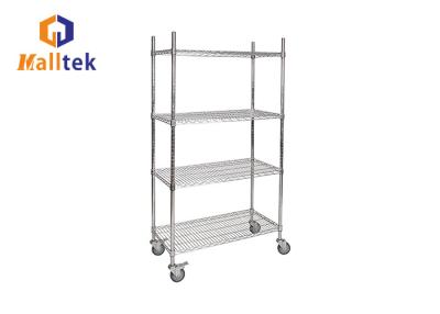 China Adjustable Chromed Metal Wire Storage Shelves 100kgs/Layer for sale
