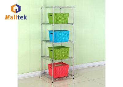 China Household Storage Chrome Plated Wire Mesh Shelving Rack for sale