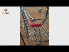 Chrome Plated Iron Wire Mesh Shopping Baskets With Handles