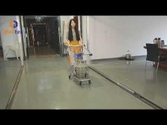 Large Supermarket Shopping Trolley American Type With Flat Tube Foot