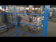 Wire Mesh Pallet Steel Warehouse Foldable Roll Container Cage With Wheels