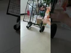 Shopping Supermarket Folding Trolly Cart Install