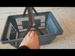 Gray Plastic PP Supermarket Shopping Basket For Supermarket