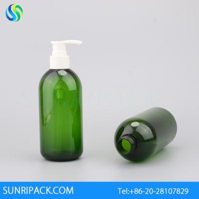 China 300ml green lotion plasitc bottles, 300ml shampoo plastic bottles for sale